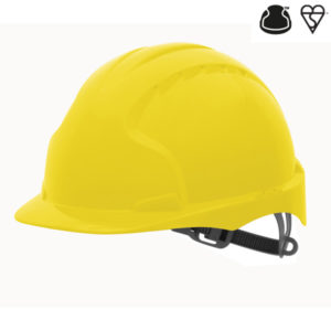 EVO®2 Safety Helmet with Slip Ratchet – Yellow