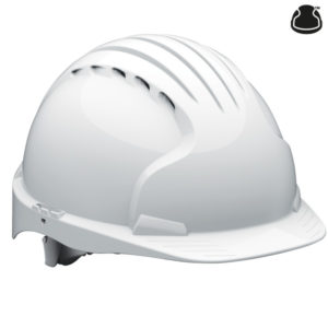 EVO®5 Olympus® Hard Hat – Wheel Ratchet – White – Vented