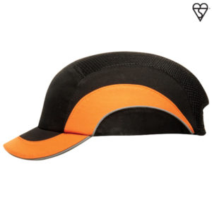 Hardcap A1+™ 5cm Short Peak – Black/Hi-Vis Orange