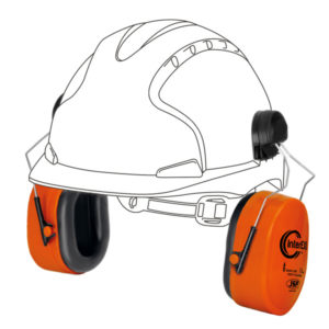 InterEXV™ Helmet Mounted Ear Defender Orange