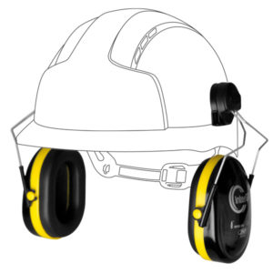 InterGP™ Helmet Mounted Ear Defender Black/Yellow