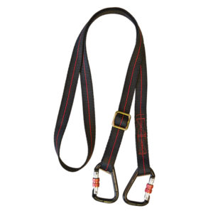 Pioneer™ Adjustable 2m Restraint Lanyard+Flat Webbing+2 Kara