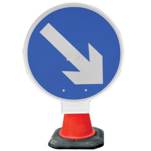 Portacone™ Sign Black Road Keep Right