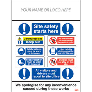 Site Safety Sign 1200mm x 900mm