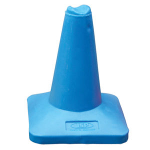 30cm Sports Cone Sand Weighted Blue