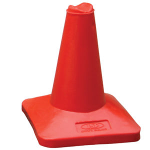 30cm Sports Cone Sand Weighted Red