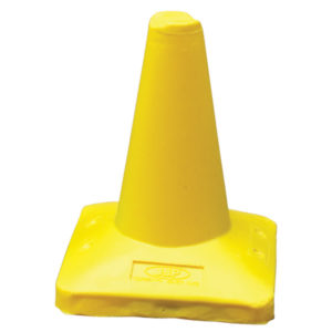 30cm Sports Cone Sand Weighted Yellow