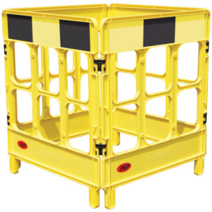 Workgate™ 4 Gate Yellow with Black/Clear Panel